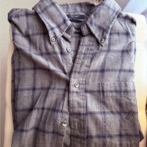 🔴 Spring Red Dot Flash Sale - Nautica Men's Gray Plaid Shirt Size L